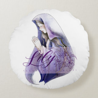 Holymary  round pillow