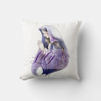 Holymary  throw pillow