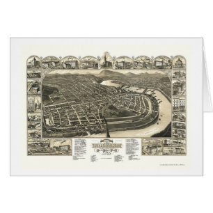 Holyoke, carte panoramique de mA - 1881