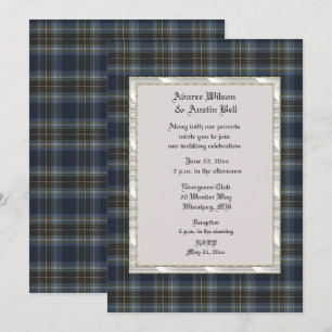 Holyrood Tartan With Pearl Frame Invitation