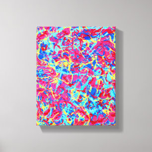 Homage à Pollock 1, vivid paint drip art canvas Print