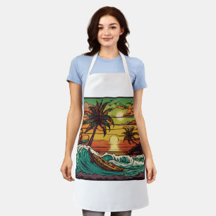 homage to classic tatto design apron