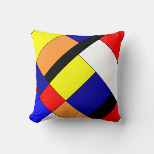 Homage to Mondriaan Throw Pillow