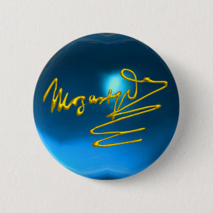 HOMAGE TO MOZART,blue sapphire 2 Inch Round Button