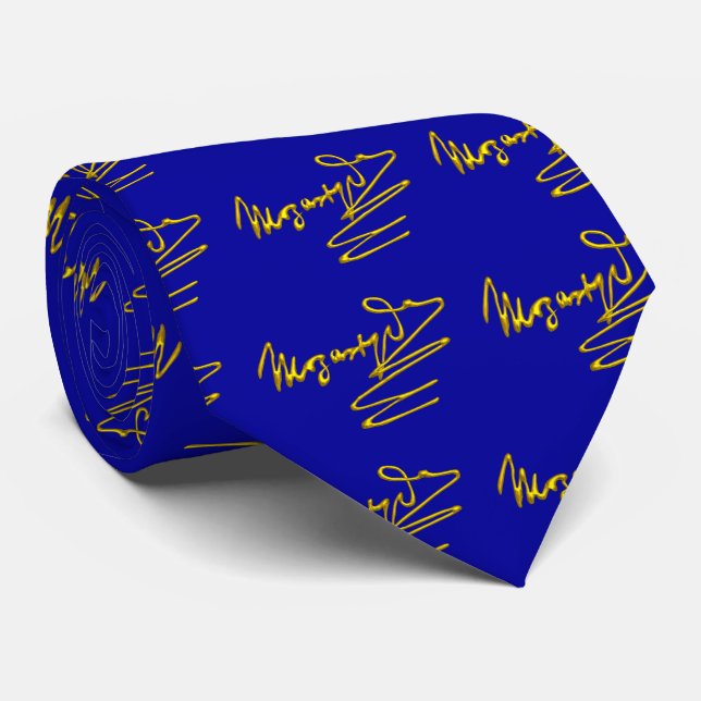 HOMAGE TO MOZART, Gold Blue Tie (Rolled)