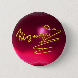 HOMAGE TO MOZART, pink red ruby 2 Inch Round Button