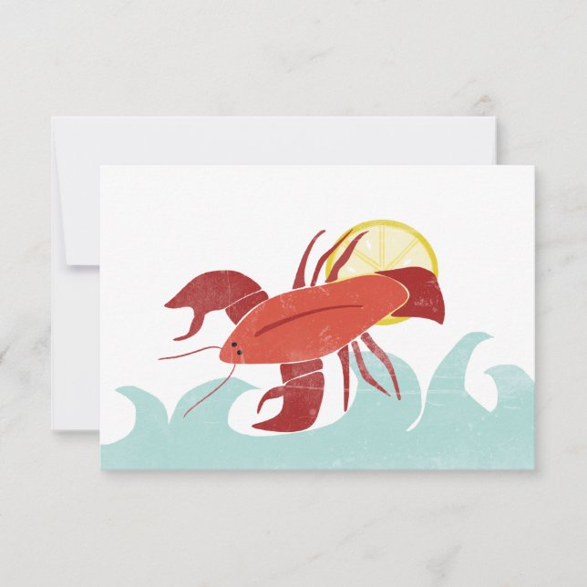 Homard au soleil Carte pour notes (Devant)
