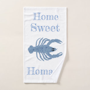 Homard Drôle bleu français Décor Serviette à main