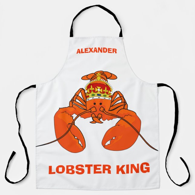 Homard King Long tablier Personnaliser (Recto)