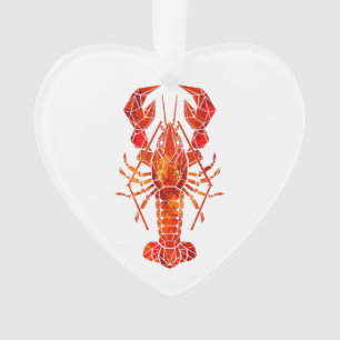 Homard polygonal rouge