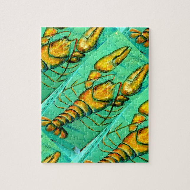 homard principal sur puzzle vert (Vertical)