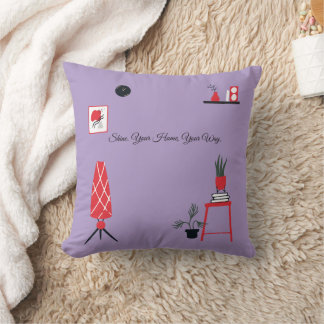 Home Aesthetic Diy Design For Women  Throw Pillow