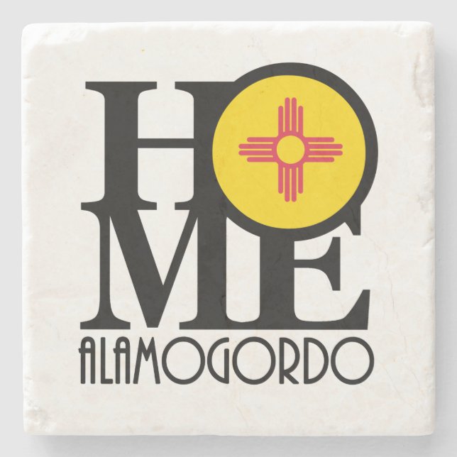 HOME Alamogordo New Mexico Stone Coaster (Front)