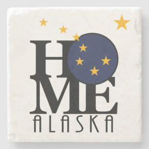 HOME Alaska Stone Coaster