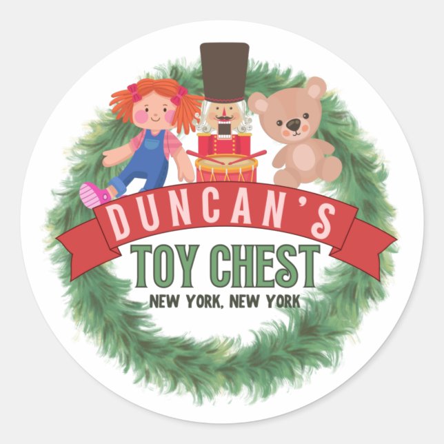 Home Alone 2 Duncan's Toy Chest Stickers (Front)