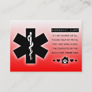 home alone pet business card