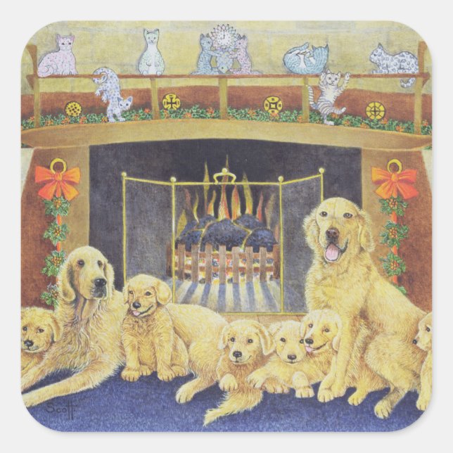 Home and Hearth Square Sticker (Front)