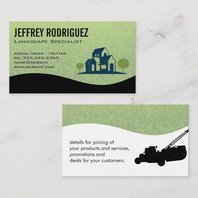 Home and Landscape Trees | Grass Business Card (Front/Back)