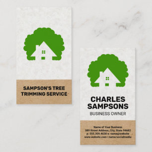 Home and Tree Logo   Landscaping Business Card