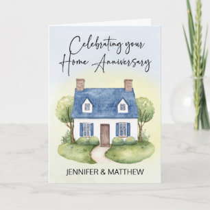Home Anniversary from Realtor Personalize House Card