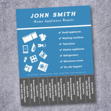 Home Appliance Repair Tear Off Strips Flyer