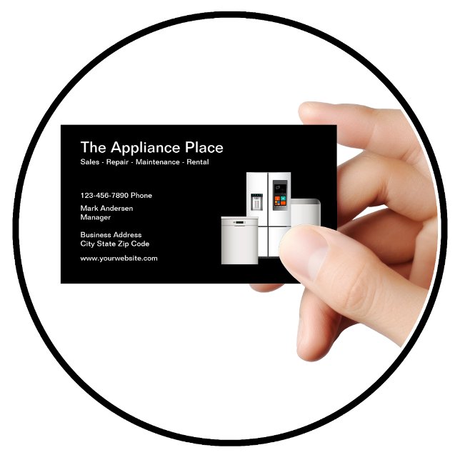 Home Appliance Sales And Service Business Card (Creator Uploaded)
