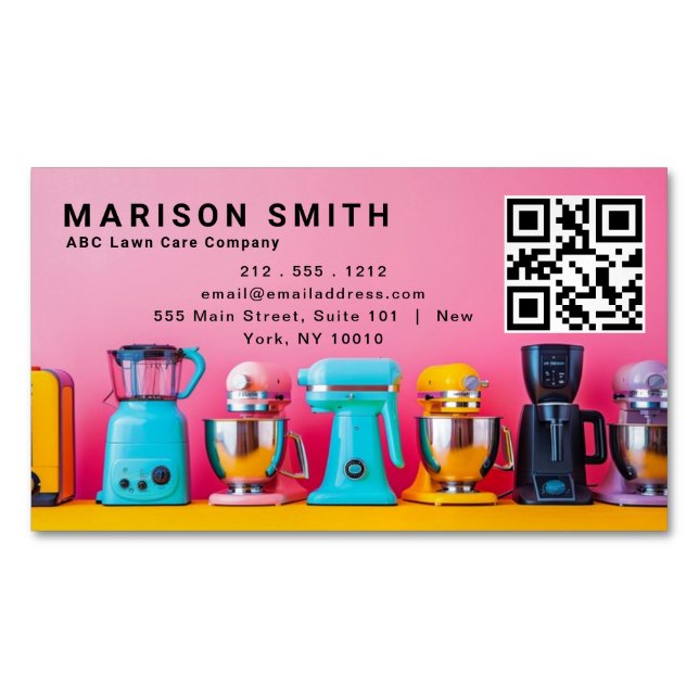 Home Appliance Sales And Service  Magnetic Business Card (Front)