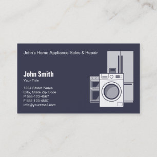 Home Appliance Service, Sale and Repair Business Card