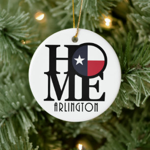 HOME Arlington Texas Ceramic Ornament