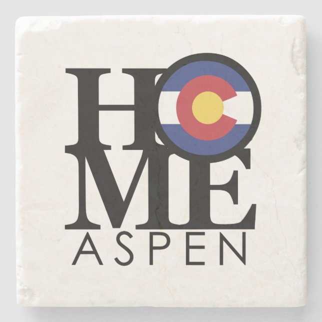HOME Aspen CO Stone Coaster (Front)