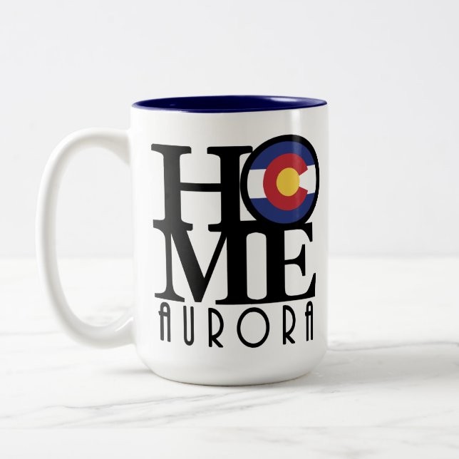 HOME Aurora Colorado 15oz Two-Tone Coffee Mug (Left)