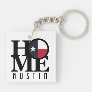 HOME Austin Texas Keychain