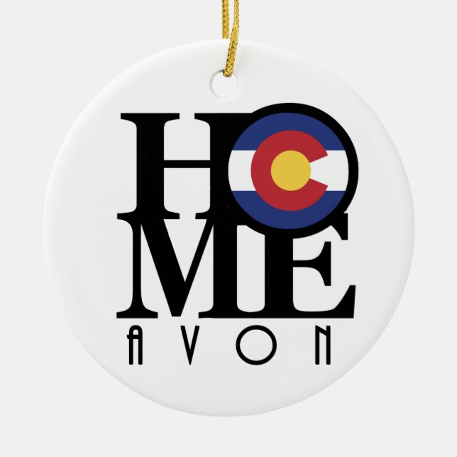 HOME Avon CO Ceramic Ornament (Front)