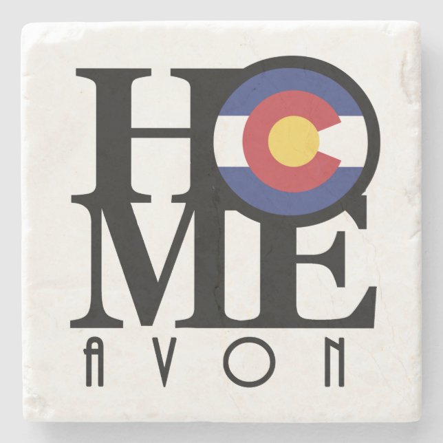 HOME Avon Colorado  Stone Coaster (Front)
