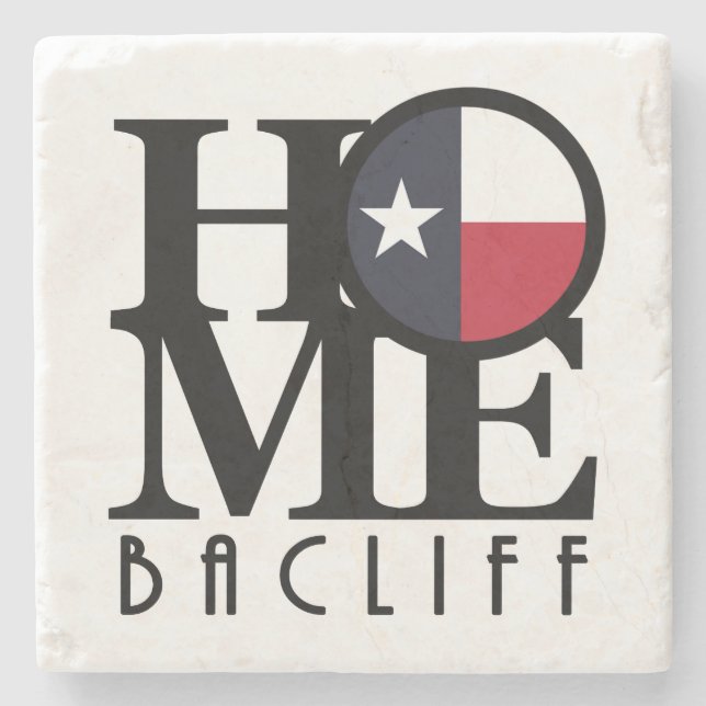 HOME Bacliff Texas Stone Coaster (Front)
