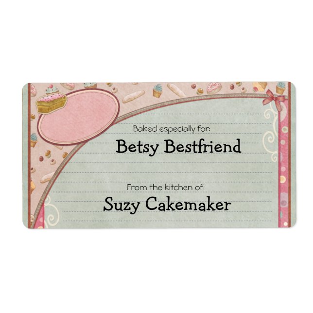 Home Baked Goods Personalized Labels (Front)