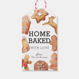 Home Baked with Love Christmas Holiday Cookies Gift Tags