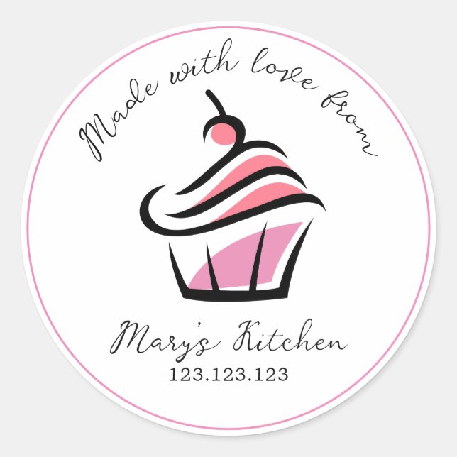 Home Bakery Pupcakes Small Business Label (Front)