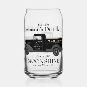 Home Bar Fun Moonshine Beer Can Glass Drinkware