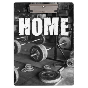 HOME (Barbells) - Workout Motivational Clipboard
