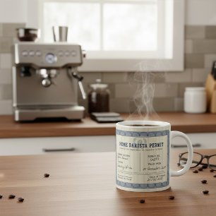 Home Barista Permit – Customisable Coffee Mug