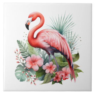 home beach pink flamingo lovers crafting business tile