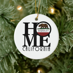 HOME Berkeley California Ceramic Ornament