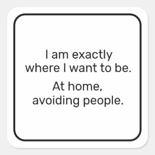 Home (black) square sticker
