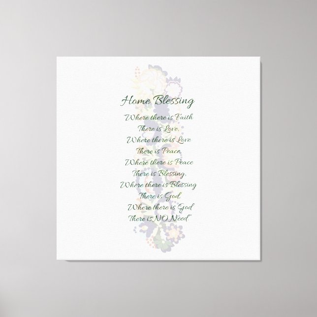 Home Blessing for a New House Canvas Print (Front)