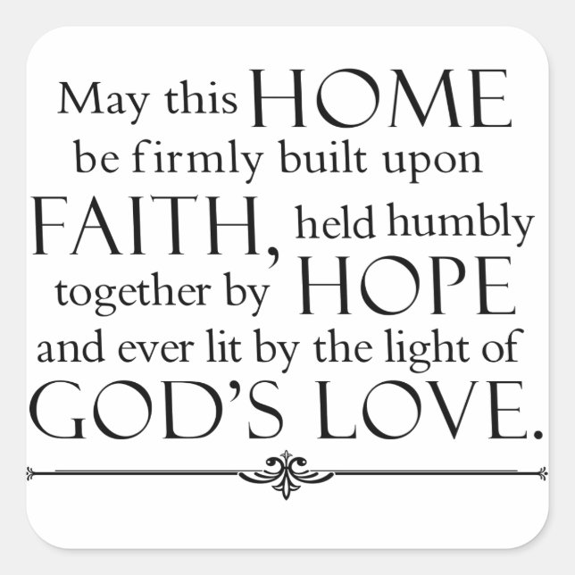 Home Blessing Square Sticker (Front)