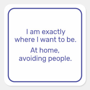 Home (blue) square sticker