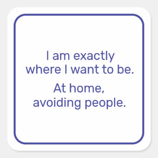 Home (blue) square sticker