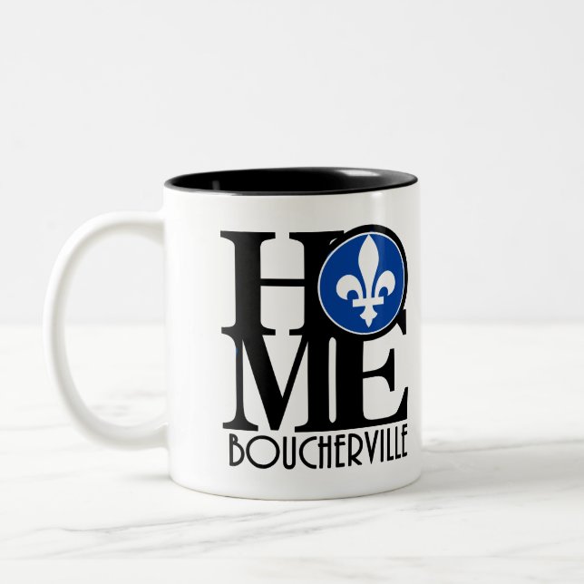 HOME Boucherville Quebec 11oz Two-Tone Coffee Mug (Left)