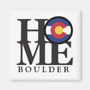 HOME Boulder Colorado 4x4" Magnet